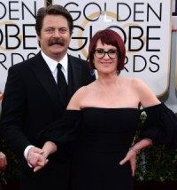 Nick Offerman enchants sitting by a fireplace drinking whiskey for 45 minutes