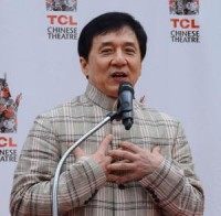 Activists in Taiwan deface statues donated by Jackie Chan