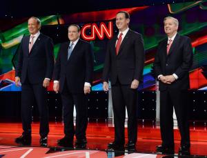 Trump's shadow hangs over under card GOP debate