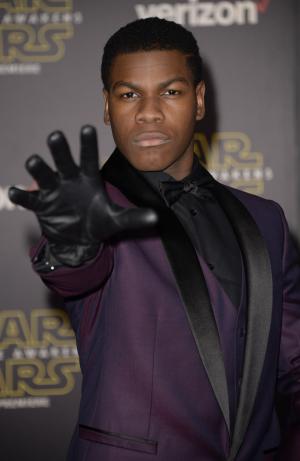 John Boyega surprises fans at 'Star Wars' screenings