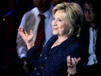 Democratic presidential candidate, Hillary Clinton makes a point during the Brown & Black Forum, Monday, Jan. 11, 2016, in Des Moines, Iowa. (