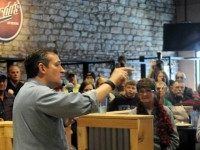 Republican presidential candidate U.S. Sen. Ted Cruz (R-TX) from Texas and 2016 presidential candidate, speaks at a campaign stop on his 'Cruzin to Caucus' bus tour on January 7, 2016 in Humboldt, Iowa. Cruz began a six-day bus tour of Iowa ahead of the state's February 1, caucuses. (Photo by