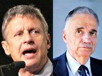 Gary Johnson (L) and Ralph Nader AP