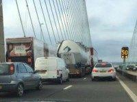 Kurdish Protesters Cause Shutdown Of Severn Bridge, Wales