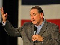 Republican presidential candidate Mike Huckabee speaks at the Growth and Opportunity Party, at the Iowa State Fair October 31, 2015 in Des Moines, Iowa. With just 93 days before the Iowa caucuses Republican hopefuls are trying to shore up support amongst the party. (Photo by)