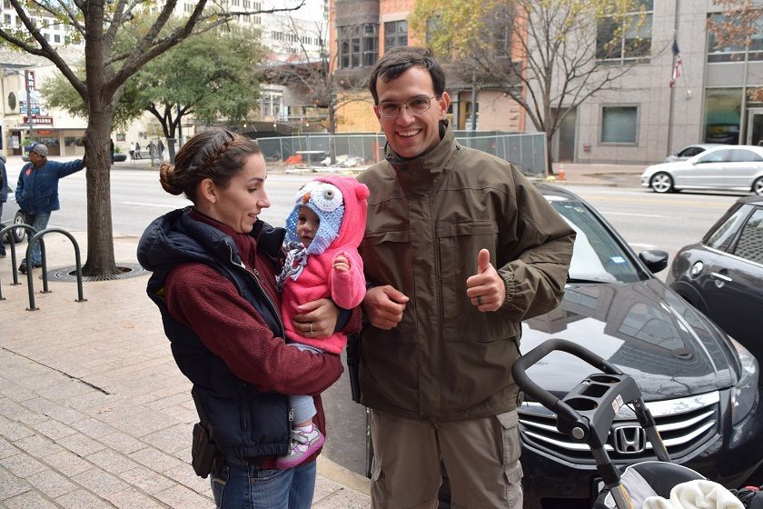 Texas family exercising their ability to openly carry handguns. (Photo: Breitbart Texas/Bob Price)