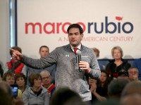 SIOUX CITY, IA - JANUARY 30: Republican presidential candidate Sen. Marco Rubio (R-FL) speaks to guests and supporters during a campaign stop at Bev's On The River Restaurant on January 30, 2016 in Sioux City, Iowa. Rubio and other presidential hopefuls are in Iowa trying to gain support and crucial votes for the state's February 1 caucuses. (Photo by )