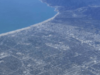 Santa Monica from the air (Joel Pollak / Breitbart News)
