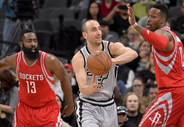 James Harden, Dwight Howard, Manu Ginobili