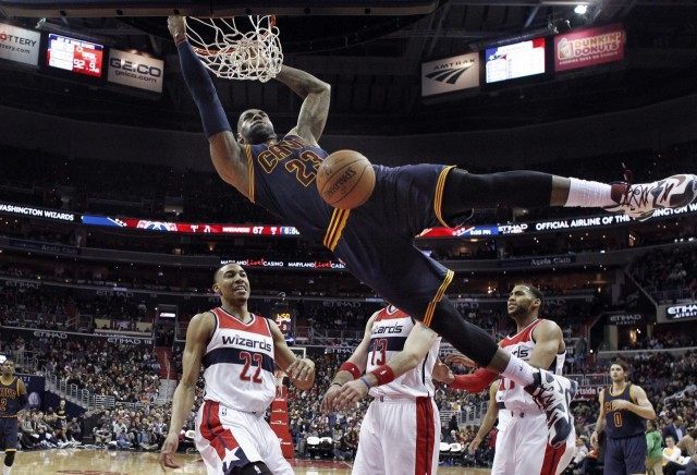 LeBron James, Otto Porter Jr., Marcin Gortat, Garrett Temple