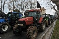 Greek farmers rolled out their tractors in central Thessaloniki last month to protest against pension reforms