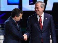 Jeb Bush (right) described Ted Cruz as a "principled conservative"