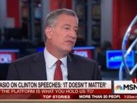 NYC Mayor de Blasio on Hillary Wall Street Speeches: ‘It Just Doesn’t Matter’