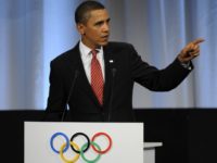 President and former Illinois senator Barack Obama presents Chicago's bid for the 2016 Olympics, on October 2, 2009 in Copenhagen.