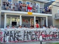 WATCH: Tulane University Fraternity’s ‘Trump Wall’ Torn Down