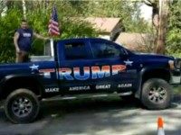 Watch: Trump Truck Roaming the Streets to Protest Treatment of Donald Trump