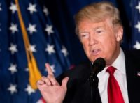 Republican presidential candidate Donald Trump delivers a foreign policy speech at the Mayflower Hotel April 27, 2016 in Washington, DC Republican presidential candidate Donald Trump delivers a foreign policy speech at the Mayflower Hotel April 27, 2016 in Washington, DC