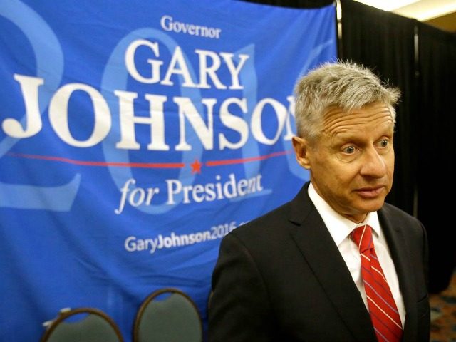 Libertarian candidate Gary Johnson