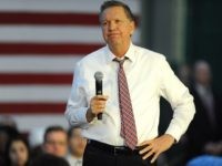 Republican presidential candidate, Ohio Gov. John Kasich speaks during a campaign event at the Mohawk Valley Community College on Friday, April 15, 2016, in Utica, N.Y. (AP Photo/Hans Pennink)