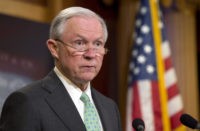 Sen. Jeff Sessions, R-Ala. speaks during a news conference on Capitol Hill in Washington, Thursday, June 23, 2016, to discuss the Supreme Court's immigration ruling. The Supreme Court deadlocked Thursday on President Barack Obama's immigration plan that sought to shield millions living in the U.S. illegally from deportation, effectively killing the plan for the rest of his presidency.  (AP Photo/Alex Brandon)