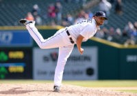 DETROIT, MICHIGAN - APRIL 12:  Francisco Rodriguez #57 of the Detroit Tigers pitches during the game against the Pittsburgh Pirates at Comerica Park on April 12, 2016 in Detroit, Michigan. The Tigers defeated the Pirates 8-2.  (Photo by Mark Cunningham/MLB Photos via Getty Images)