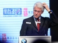 Former US President Bill Clinton during the closing ceremony of China Philanthropy Forum 2013 at China World Hotel on November 18, 2013 in Beijing, China.