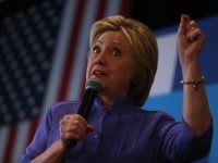 Democratic presidential candidate former Secretary of State Hillary Clinton speaks during a campaign organizing event at the Rose Center Theater on June 3, 2016 in Westminster, California. With less than one week to go before the California presidential primary, Hillary Clinton is campaigning in Southern California.