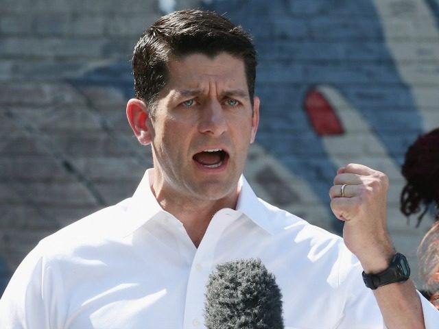 Speaker of the House Paul Ryan (R-WI), speaks during a visit with residents at the Graceview Apartments, June 7, 2016 in Washington, DC.