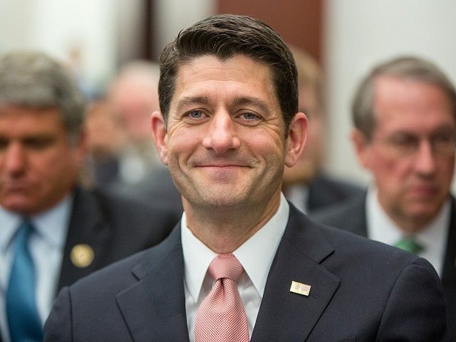 WASHINGTON, DC - JUNE 9:  House Speaker Paul Ryan, (R-WI) waits for the moderator to arrive before a session on "Protecting the U.S. Homeland" at The Council on Foreign Relations on June 9, 2016, in Washington, D.C. Ryan was to unveil a national security plan during the event. (Photo by Allison Shelley/Getty Images)