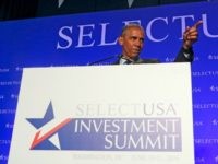 Barack Obama speaks at the SelectUSA Investment Summit at the Washington Hilton on June 20, 2016 in Washington