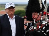 AYR, SCOTLAND - JUNE 24:  Presumptive Republican nominee for US president Donald Trump speaks as he reopens his Trump Turnberry Resort on June 24, 2016 in Ayr, Scotland.  (Photo by)