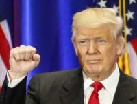 Trump fist (Kena Betancur / AFP / Getty)
