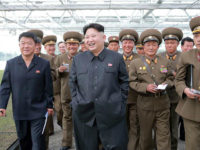 This undated picture released from North Korea's official Korean Central News Agency (KCNA) on May 15, 2016 shows North Korean leader Kim Jong-Un (C) inspecting tree nursery No. 122 of the Korean People's Army at an undisclosed location. / AFP / KCNA VIA KNS / KCNA / South Korea OUT / REPUBLIC OF KOREA OUT ---EDITORS NOTE--- RESTRICTED TO EDITORIAL USE - MANDATORY CREDIT 'AFP PHOTO/KCNA VIA KNS' - NO MARKETING NO ADVERTISING CAMPAIGNS - DISTRIBUTED AS A SERVICE TO CLIENTS THIS PICTURE WAS MADE AVAILABLE BY A THIRD PARTY. AFP CAN NOT INDEPENDENTLY VERIFY THE AUTHENTICITY, LOCATION, DATE AND CONTENT OF THIS IMAGE. THIS PHOTO IS DISTRIBUTED EXACTLY AS RECEIVED BY AFP. / (Photo credit should read KCNA/AFP/Getty Images)