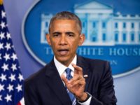 President Barack Obama speaks in the White House briefing room in Washington,Thursday, June 23, 2016, on the Supreme Court decision on immigration. A tie vote by the Supreme Court is blocking President Barack Obama's immigration plan that sought to shield millions living in the U.S. illegally from deportation. (AP Photo/Andrew Harnik)
