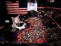 CLEVELAND, OH - JULY 18:  on the first day of the Republican National Convention on July 18, 2016 at the Quicken Loans Arena in Cleveland, Ohio. An estimated 50,000 people are expected in Cleveland, including hundreds of protesters and members of the media. The four-day Republican National Convention kicks off on July 18. (Photo by