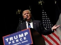 Republican Presidential candidate Donald Trump speaks during a campaign event on July 28, 2016 in Davenport, Iowa. Trump, who received the GOP presidential nomination last week during the Republican National Convention will face Democratic Presidential candidate Hillary Clinton during the November general election. (Photo by )