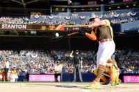 SAN DIEGO, CA - JULY 11:  Giancarlo Stanton of the Miami Marlins competes during the T-Mobile Home Run Derby at PETCO Park on July 11, 2016 in San Diego, California.  (Photo by Harry How/Getty Images)