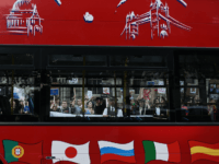 London tourist bus Brexit Farage Boris