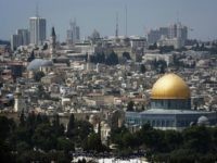 A picture shows the skyline of Jerusalem with the Dome of the Rock mosque, at the Al-Aqsa mosque compound in the city?s old city, where thousands of Muslim pilgrims crowded for the first Friday noon prayer of Ramadan on September 5, 2008. Israel beefed up its police deployments in Jerusalem as tens of thousands of Muslim faithful were expected to attend the first Friday prayers of Ramadan at the Al-Aqsa mosque compound in the Old City. AFP PHOTO/MARCO LONGARI (Photo credit should read MARCO LONGARI/AFP/Getty Images)