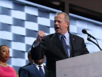 PHILADELPHIA, PA - JULY 28: Ret. Gen. John Allen delivers remarks on the fourth day of the Democratic National Convention at the Wells Fargo Center, July 28, 2016 in Philadelphia, Pennsylvania. Democratic presidential candidate Hillary Clinton received the number of votes needed to secure the party's nomination. An estimated 50,000 people are expected in Philadelphia, including hundreds of protesters and members of the media. The four-day Democratic National Convention kicked off July 25. (Photo by Chip Somodevilla/Getty Images)