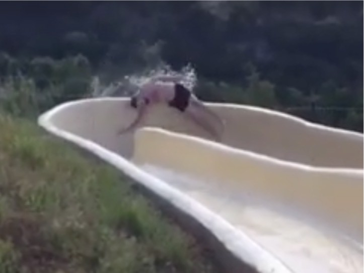 Watch Man Seriously Injured After Flying Off Water Slide Breitbart