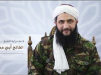An image released on July 28, 2016 by Al-Manara al-Bayda, the official news arm of the Al-Nusra Front, allegedly shows the group's chief Abu Mohammad al-Jolani