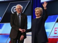 Bernie Sanders (L), pictured with Hillary Clinton on March 9, 2016, says, "I intend to do everything I can to make certain she will be the next president of the United States"