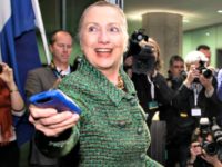 Hillary Hands over Blackberry AP