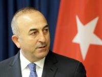 Turkish Foreign Minister Mevlut Cavusoglu gives a press conference with his Lithuanian counterpart (not in picture) in Vilnius on April 3, 2015. Cavusoglu said Turkey will send and 'informal mission' to Crimea to monitor what it termed the 'oppression' of Crimean Tatars, an ethnic group that opposed Russia's 2014 seizure of the Black Sea peninsula. AFP PHOTO / PETRAS MALUKAS (Photo credit should read PETRAS MALUKAS/AFP/Getty Images)