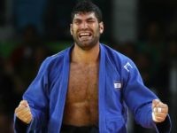 RIO DE JANEIRO, BRAZIL - AUGUST 12: Or Sasson of Israel celebrates after defeating Alex Garcia Mendoza of Cuba during the Men's +100kg Judo contest on Day 7 of the Rio 2016 Olympic Games at Carioca Arena 2 on August 12, 2016 in Rio de Janeiro, Brazil. (Photo by Ezra Shaw/Getty Images)