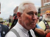 CLEVELAND, OH - JULY 18: Political operative Roger Stone attends rally on the first day of the Republican National Convention (RNC) on July 18, 2016 in Cleveland, Ohio. An estimated 50,000 people are expected in downtown Cleveland, including hundreds of protesters and members of the media. The convention runs through July 21. (Photo by Spencer Platt/Getty Images)