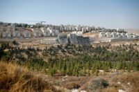 A general view of an Israeli building site of new housing units in the Jewish settlement of Neve Yaakov, in the northern area of east Jerusalem