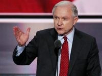 Sen. Jeff Sessions (R-AL) delivers a speech during the opening of the second day of the Republican National Convention on July 19, 2016 at the Quicken Loans Arena in Cleveland, Ohio. An estimated 50,000 people are expected in Cleveland, including hundreds of protesters and members of the media. The four-day Republican National Convention kicked off on July 18. (Photo by