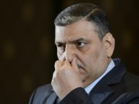 HNC coordinator Riad Hijab shows gestures during a press conference of the HCN in Geneva on April 19, 2016. Syria's opposition has postponed its 'formal participation' in peace talks in protest over escalating violence, but will remain in Geneva and may continue informal discussions with mediators, the UN envoy said on April 18, 2016. / AFP / FABRICE COFFRINI (Photo credit should read FABRICE COFFRINI/AFP/Getty Images)